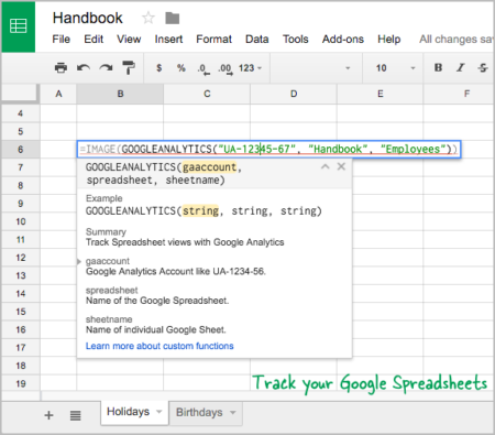track-google-spreadsheets